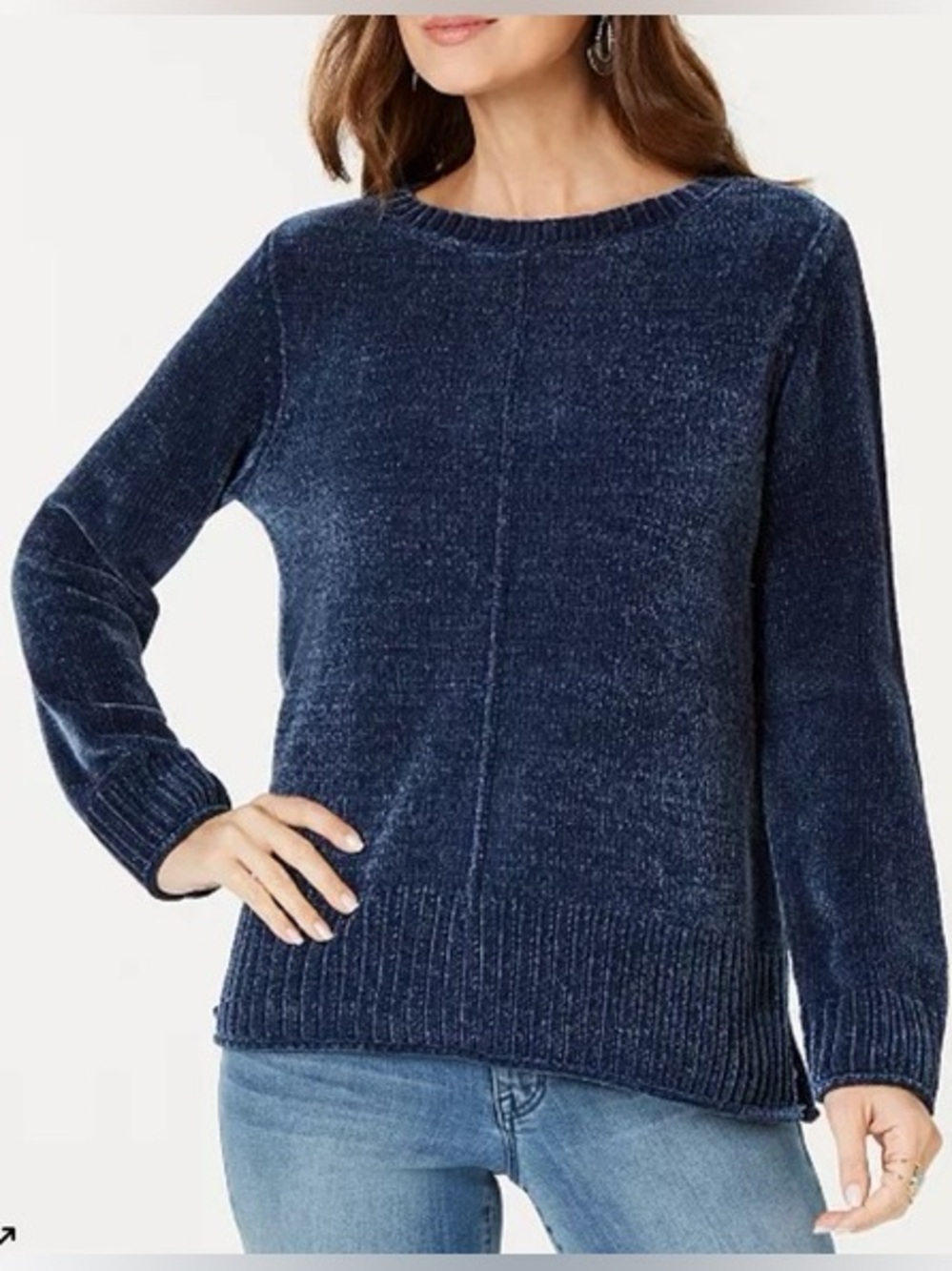 Style & Co. Blue Chenille Sweater – Size Medium